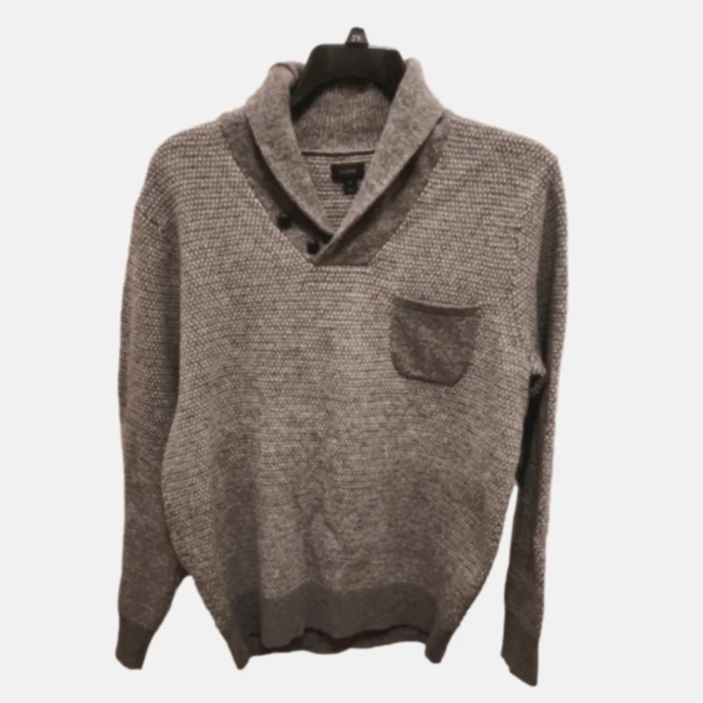 NWOT Vintage, J.Crew lambswool shawl collar sweater sz M Men's